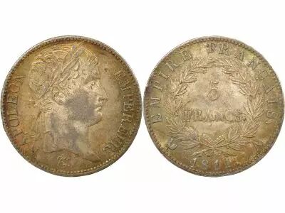France Napoleon I - 5 Silver Francs, Empire - 1811 A Paris