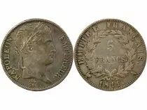 France Napoleon I - 5 Silver Francs, Empire - 1811 A Paris