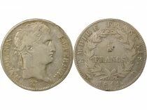 France Napoleon I - 5 Silver Francs, Empire - 1811 D Lyon