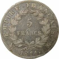 France Napoleon I - 5 Silver Francs, Empire - 1811 MA Marseille