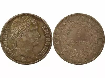 France Napoleon I - 5 Silver Francs, Empire - 1812 A Paris