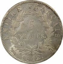 France Napoleon I - 5 Silver Francs, Empire - 1812 B Rouen