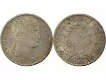 France Napoleon I - 5 Silver Francs, Laureate Head, Republic - 1808 B Rouen