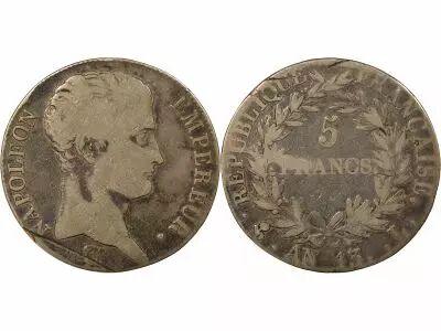 France Napoleon I - 5 Silver Francs, Revolutionary Cal. - Year 13 IL Bayonne