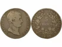 France Napoleon I - 5 Silver Francs, transitional type - Year 12 K Bordeaux