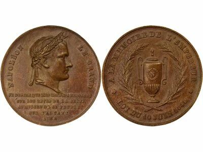 France Napoleon I - Copper Medal, Return of the Ashes - 1840