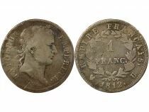 France Napoléon I - Franc Argent, Empire - 1812 U Turin