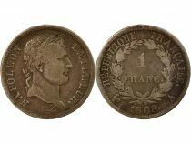 France Napoléon I - Franc Argent, Tête laurée, République - 1808 A Paris