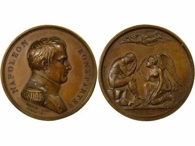 France Napol�on I - M�daille Cuivre, Exil � Sainte H�l�ne - \ Copie\ 