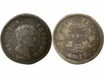 France Napol&eacute;on I - Quart de Franc Argent, Cal. R&eacute;volutionnaire - An 13 H La Rochelle