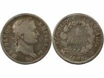 France Napoleon I - Silver Franc, Empire - 1808 B Rouen