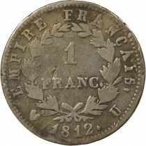 France Napoleon I - Silver Franc, Empire - 1812 U Turin