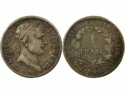 France Napoleon I - Silver Franc, Republic - 1808 A Paris