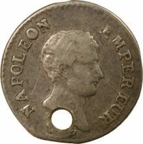 France Napoleon I - Silver Quater Franc, Revolutionary Cal. - Year 13 U Turin Pierced
