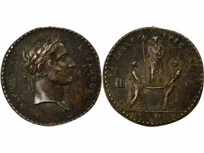 France Napoleon I - Silver Quiarius, Emperor\'s Coronation - Year XIII