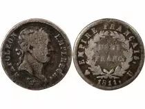France Napoléon Ier - 1/2 Franc Argent 1811 U Turin