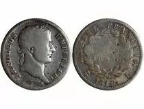 France Napoléon Ier - 1 Franc Argent 1810 L Bayonne \ Variété L À Droite\ 