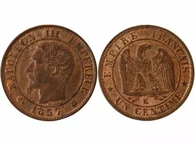 France Napol�on III - 1 Centime 1857 K Bordeaux