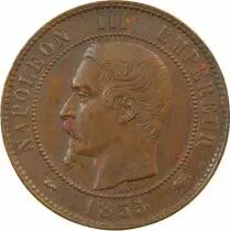 France Napoléon III - 10 Centimes 1855 D Lyon - Variété Chien