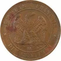 France Napoléon III - 10 Centimes 1855 D Lyon - Variété Chien