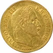 France Napoléon III - 10 Gold Francs, Laureate Head, Large 10 -  1862 BB Strasbourg