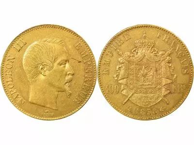 France Napoleon III - 100 Gold Francs, Laureate Head - 1867 BB Strasbourg