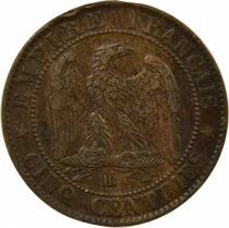 France Napoleon III - 2 Centimes, Laureate Head - 1862 Big BB Strasbourg