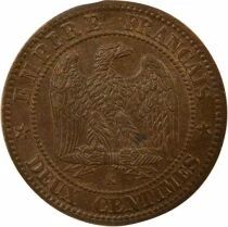 France Napoleon III - 2 Centimes, Laureate Head - 1862 K Bordeaux