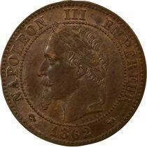 France Napoleon III - 2 Centimes, Laureate Head - 1862 K Bordeaux