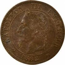 France Napol&eacute;on III - 2 Centimes, T&ecirc;te Laur&eacute;e - 1862 K Bordeaux
