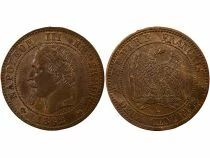 France Napol&eacute;on III - 2 Centimes, T&ecirc;te Laur&eacute;e - 1862 K Bordeaux