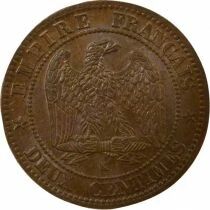 France Napol&eacute;on III - 2 Centimes, T&ecirc;te Laur&eacute;e - 1862 K Bordeaux