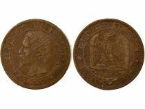 France Napol&eacute;on III - 2 Centimes, T&ecirc;te nue - 1853 A Paris