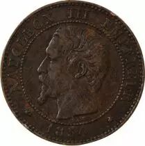 France Napoléon III - 2 Centimes 1854 BB Strasbourg