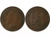 France Napoléon III - 2 Centimes 1855 D Lyon Variété Ancre Grand D