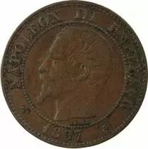 France Napoléon III - 2 Centimes 1855 D Lyon Variété Ancre Grand D