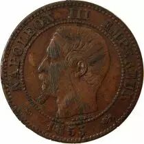 France Napoléon III - 2 Centimes 1855 D Lyon Variété Chien Petit D