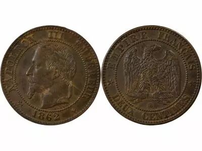France Napol�on III - 2 Centimes 1862 BB Strasbourg