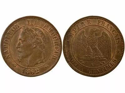 France Napol�on III - 2 Centimes 1862 K Bordeaux