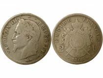 France Napol&eacute;on III - 2 Francs Argent, T&ecirc;te Laur&eacute;e - 1868 A Paris