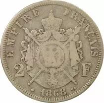 France Napoleon III - 2 Silver Franc, Laureate Head - 1868 A Paris