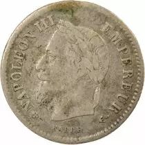 France Napoléon III - 20 Centimes Argent, Grand Module - 1868 BB Strasbourg