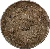 France Napoléon III - 20 Centimes Argent 1860 A Paris