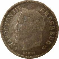 France Napoleon III - 20 Silver Centimes, Big Diameter - 1868 A Paris