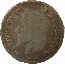 France Napoleon III - 20 Silver Centimes, Laureate, Small Diameter - 1864 K Bordeaux