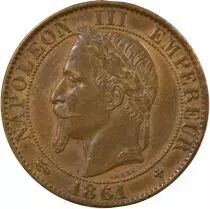 France Napoleon III - 5 Centimes, Laureate Head - 1861 BB Strasbourg