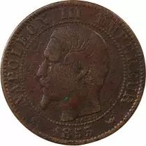 France Napoléon III - 5 Centimes 1855 W Lille - Ancre