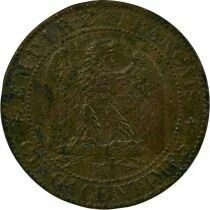 France Napoleon III - 5 Cents, Bare Head - 1855 MA Marseille