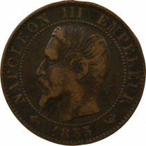France Napoleon III - 5 Cents, Bare Head - 1855 W Lille