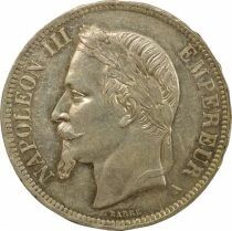 France Napol&eacute;on III - 5 Francs Argent, T&ecirc;te Laur&eacute;e - 1868 A Paris